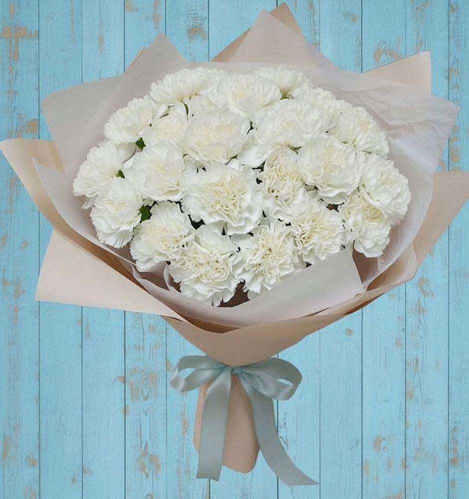 Букет цветов из: Гвоздики в Зеленый Бор