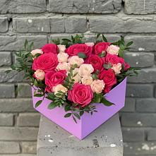 Цветочная композиция из Розы в коробке в Зеленый Бор