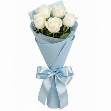 Букет 5 Белых роз Проуд в Зеленый Бор