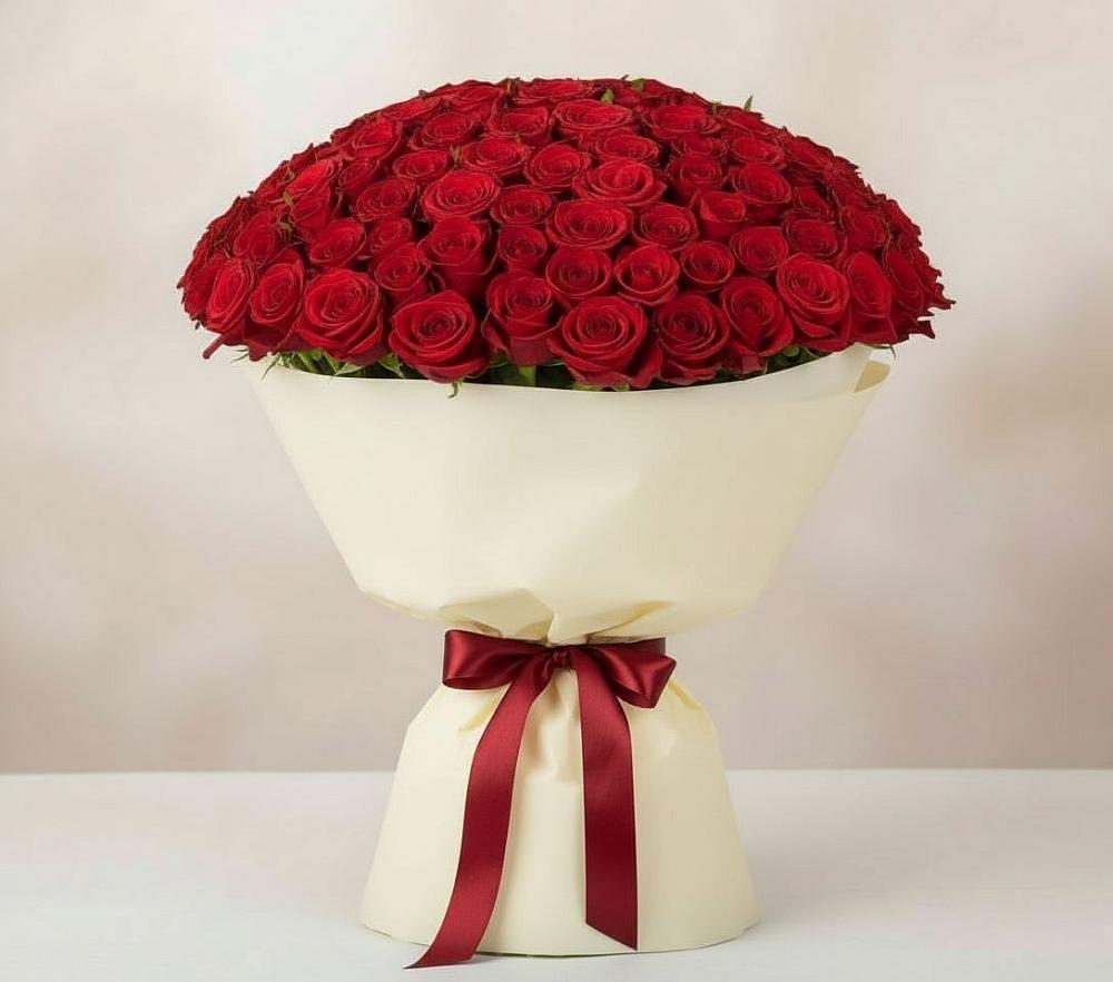 Букет 101 Красная роза Милано в Зеленый Бор