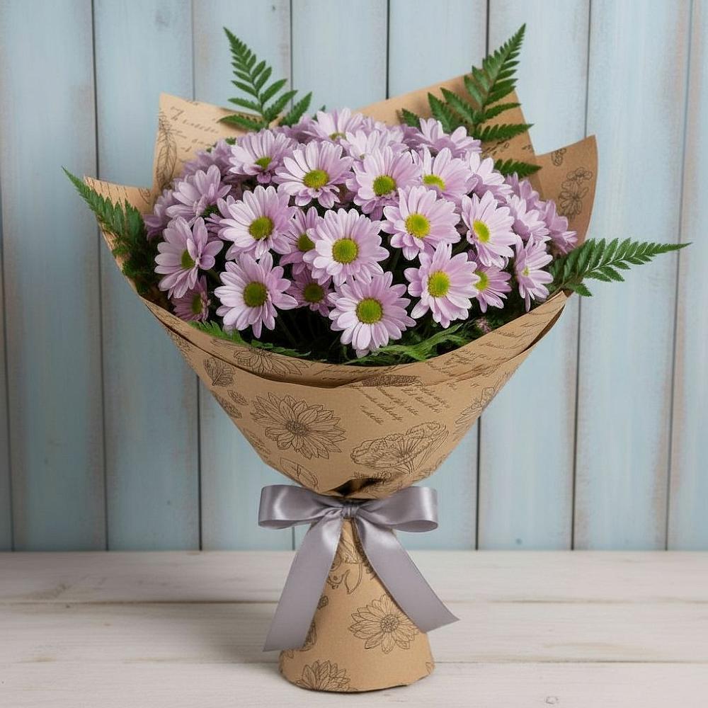 Букет цветов из: Хризантемы в Зеленый Бор