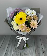 Букет цветов из:  Розы, Герберы и Хризантемы в Зеленый Бор
