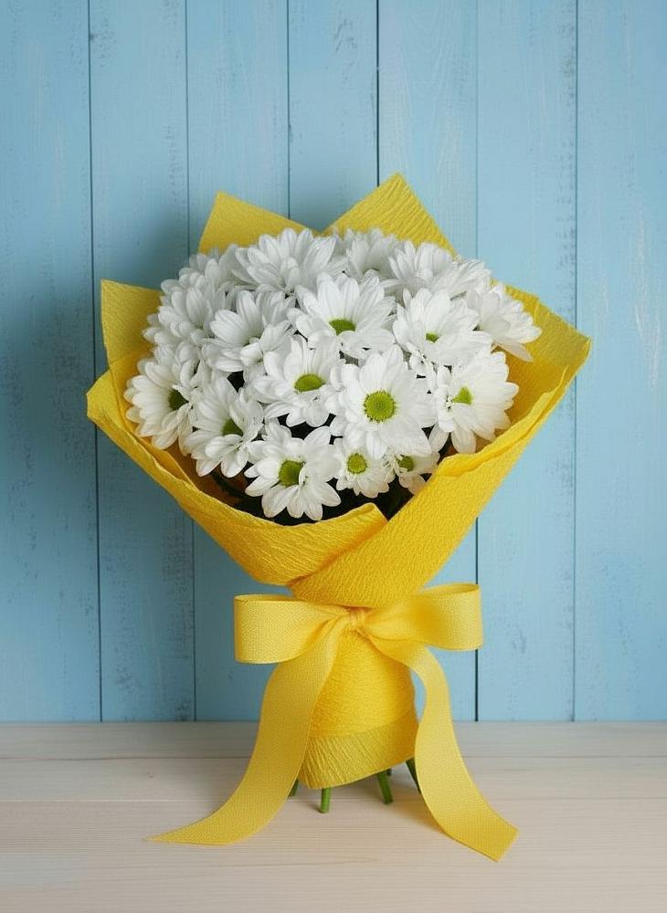 Букет цветов из: Хризантемы в Зеленый Бор