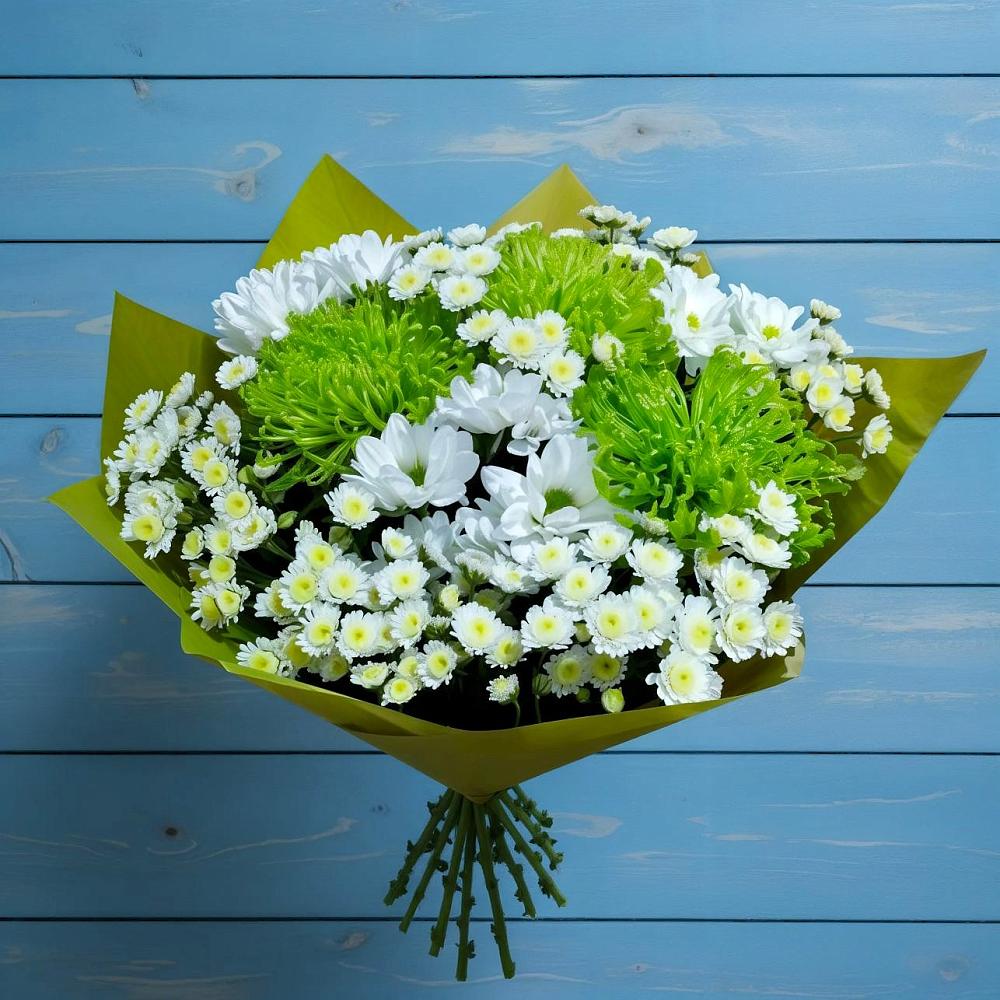 Букет цветов из: Хризантемы в Зеленый Бор