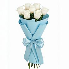 Букет 7 белых роз Проуд в Зеленый Бор