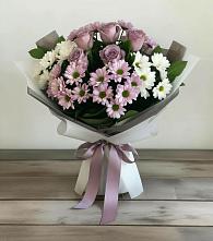 Букет цветов из:  Хризантемы и Розы в Зеленый Бор