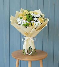 Букет цветов из:  Хризантемы и Розы в Зеленый Бор