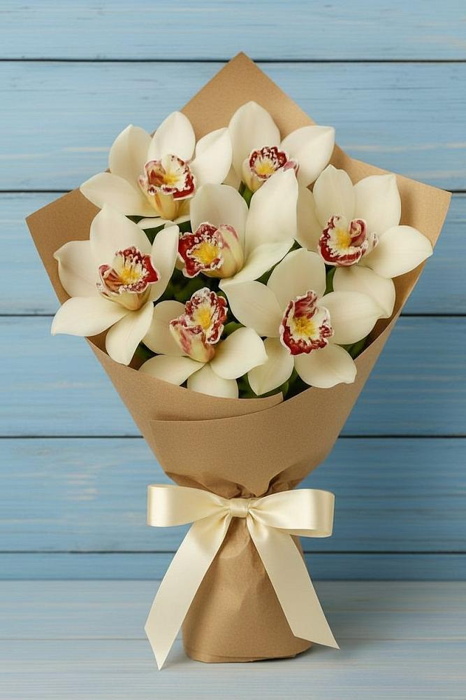 Букет цветов из: Орхидеи и Розы в Зеленый Бор