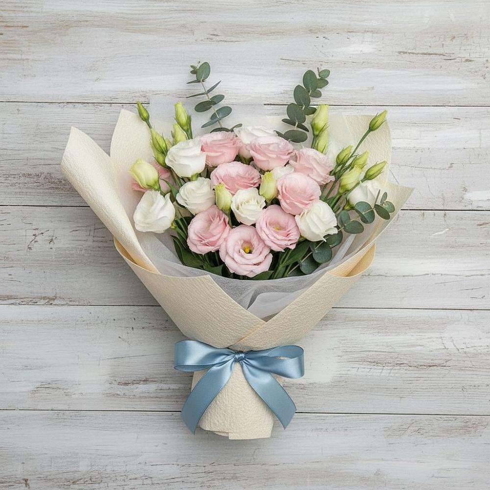 Букет цветов из: Лизиантусы в Зеленый Бор